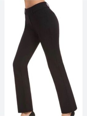 Bamans Women's Pull On Stretch Ankle-Length Dress Pants Trousers, Black